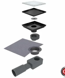 Alternative view of Черен точков сифон за плочка Smart Natura 10x10